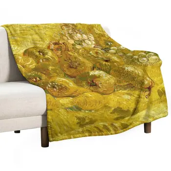 Дюли, лимони, круши и грозде, от Винсент ван Гог Хвърли одеяло Спално бельо Космати одеяла Летни легла Одеяла