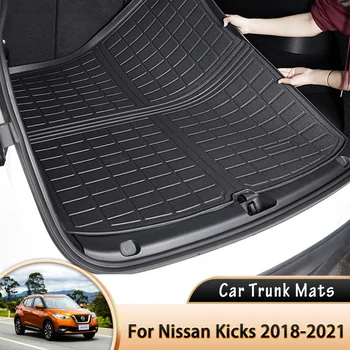 Автомобилна задна стелка за багажник Водоустойчива защитна облицовка Подови стелки за багажника за Nissan Kicks P15 2018 2019 2020 2021 2022 Аксесоари