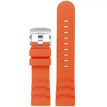 24mm силиконова лента за часовници за часовници Luminox Аксесоари за каишка Водоустойчива стоманена катарама Каишки за часовници Ремонт Резервни части