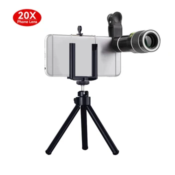 20X дълъг фокус мобилен телефон обектив 20X мобилен телефон телескоп HD камера клип телескоп обектив външно увеличение специален ефект