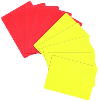 10pcs Комплект съдийски карти Червен жълт Съдийски картони Футбол Футбол Стандартни карти