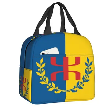 Kabyle Amazigh флаг обяд чанта за жени берберски горд resuable изолирани термичен охладител храна обяд кутия училище работа пикник чанти