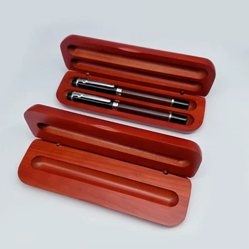 Pen дисплей кутия дърво писалка дисплей случай подарък кутия фонтан писалка кутия за съхранение 1/2 молив организатор кутия писалка колекция кутия H8WD
