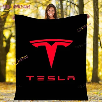 Tesla Logo Soft Plush Blanket,Flannel Blanket Throw Blanket For Living Room Bed Sofa Picnic Kids Picnic Banket