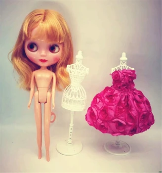 3pcs дисплей рокля рокля дрехи багажник кукла манекен кухи модел притежателя стойка Brabie Blyth