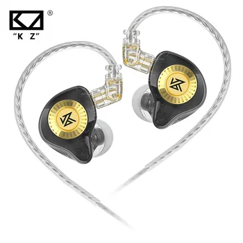 KZ EDX Ultra кабелни метални слушалки в слушалки за монитор за уши HiFi стерео бас спортни слушалки шумопотискащи слушалки с микрофон