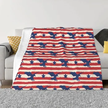 Bird Eagle животински одеяла руно текстил декор ивица многофункционални супер топло хвърлят одеяло за легло открит легла хвърля