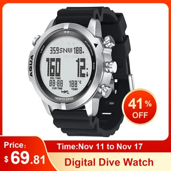 Digital Dive Watch for Men Dive Computer Watch Scuba Diving Watches Мъжки ръчни часовници с компас Алтиметър Барометър