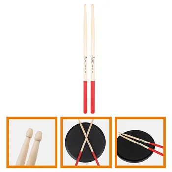1 чифт дървени барабанни пръчки Барабанни тренировъчни пръчки Ударни пръчки Консумативи за инструменти