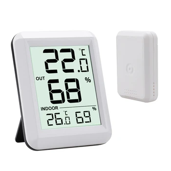 Безжичен термометър бебешка стая хигрометър температура влажност монитор вътрешен открит метеорологична станция сензор