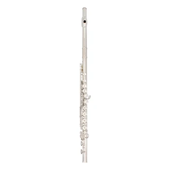 16-дупка флейта посребрена C-ключ флейта инструмент с чанта кожен калъф.
