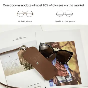 Чанта за съхранение на очила Фина изработка Чанта за слънчеви очила Лека защита Полезни слънчеви очила Защитна чанта с каишка