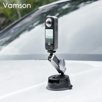 Vamson за Insta360 X3 аксесоари Държач за всмукателна чаша за кола за Insta360 X3 One X2 за GoPro Hero 11 10 за аксесоари за смартфони