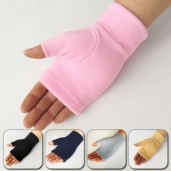 Нови плътни цветни кадифени ръкавици за жени мъже есен зима дебел топъл сензорен екран ръкавици открит спортни ветроупорни ръкавици