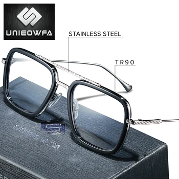 Оптични компютърни очила Мъжка рамка Анти синя светлина Блокиране на рецепта Рамка за очила Късогледство Ясна рамка за игрални очила