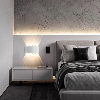 LED вътрешна стенна лампа спалня хол стена светлина декорация нагоре или надолу светлина алуминиева свещ модерни стенни лампи