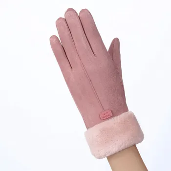 Finger ръкавици облицована ръкавица зимни момичета на открито жени шофиране топлина пълен дамски ръкавици ръкавици ръкавици малко дете зимни аксесоари