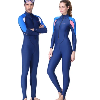 Еднокомпонентен водолазен водолазен костюм за мъже Жени Гмуркане с шнорхел Сърф Бански Дълъг ръкав Бързо съхнещ UV защита Воден спорт Бански