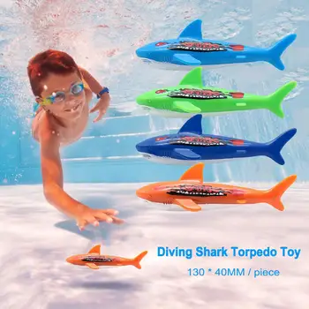 4бр/комплект Лятна акула ракета хвърляне играчка вода смешно плувен басейн гмуркане игра играчки за деца гмуркане делфин аксесоари играчка