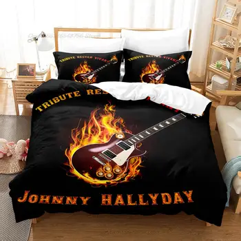 Johnny Hallydsy Спален комплект Единична стая с 2 отделни легла Пълен тип Кинг Размер Комплект легла Aldult Kid Спалня Duvet Комплекти 3D печат мъжка знаменитост