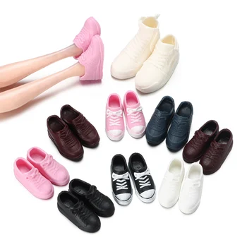 За 1/3 1/4 кукла мода кукла обувки крак дължина 2 ~ 3,5 см пластмасови маратонки PVC ботуши DIY ежедневни обувки за 16 см кукли аксесоари