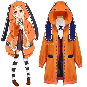 Kakegurui аниме косплей костюми палто Runa Yomozuki Hoodie училище униформа пола Хелоуин кърпа за жени