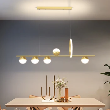 Nordic висулка светлини трапезария минималистичен арт декор дълъг висулка лампа полилей кухня вътрешен луксозен висящи осветление 2023