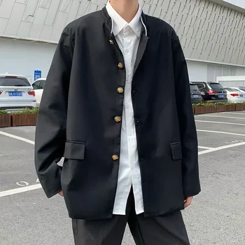 Униформено яке стил костюм мъжки ежедневни мода есенно палто облекло младеж малък студент японски Gakuran