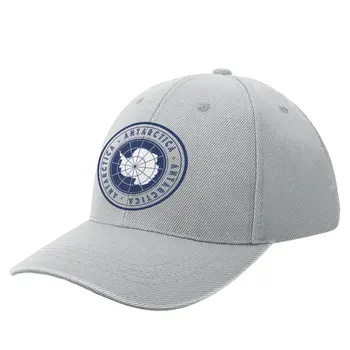 Кръгъл дизайн на знамето на Антарктида - Синя бейзболна шапка Streetwear Голф шапка Мъж Жена Шапки Мъжки