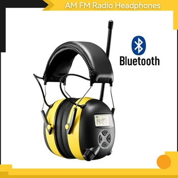 Защита на слуха Bluetooth слушалки електронни антифони антифони Протектор за уши AM / FM радио Слушалки NRR 30 литиева батерия