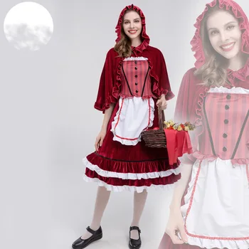 Хелоуин косплей Червената шапчица костюм за жени