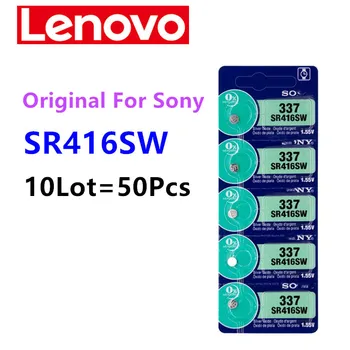 50Pcs оригинал за SONY 337 SR416SW AG6 LR416 337A Сребърен оксид бутон клетъчни батерии LED слушалки часовник батерии швейцарски направени