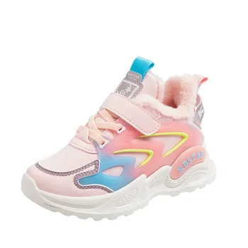 Зимни плюшени топли бебешки ботуши Ежедневни модни обувки от руно за деца Меки Botton Infant спортни маратонки на открито