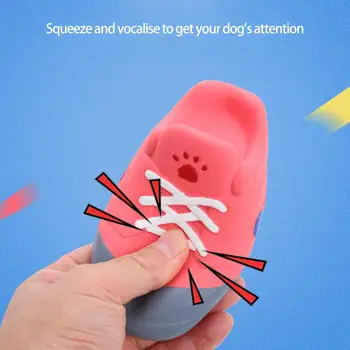 Смешно куче писклив играчка ясна текстура зъби смилане обувки стайлинг домашни любимци забавление дъвчете играчка