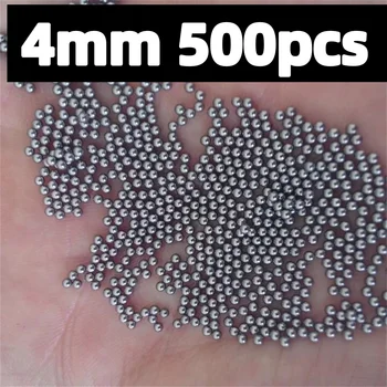 4mm/500pcs амуниции стоманени топки за лов прашка високовъглеродна стомана прашка топки катапулт прашка удря