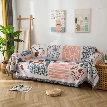 Луксозен диван възглавница карикатура седалка диван, покриващ домашни любимци практични мебели защита поле четири сезона плюшени детски килим