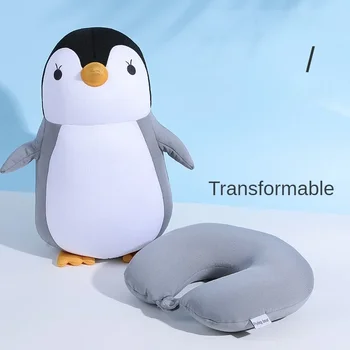 Трансформируеми детски пяна частици пингвин U-образна възглавница сладък хол диван декор хвърлят възглавница