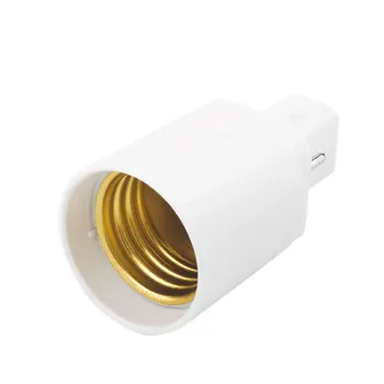  LED държач забавител на горенето PBT G24 до E27 гнездо база винт LED лампа халогенна крушка адаптер конвертор 2 пинов гнездо база