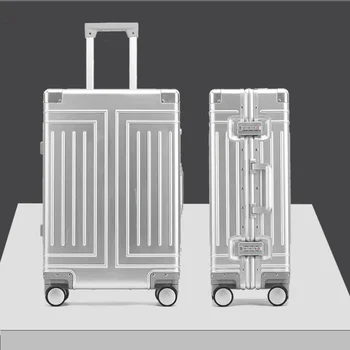 Висококачествена алуминиева рамка за пътуване багаж многоцветен багаж Всички алуминиеви магнезиеви сплави подвижен багаж кабина размер 22 инча