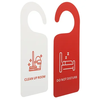 Не безпокойте обявата Пластмасови закачалки за палта Хотел Dot't Tag Врата знак копче Pvc стая висулка офис двойна странични знаци напомняне