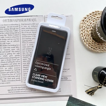 Оригинален огледален интелигентен изглед флип калъф за SAMSUNG Galaxy S8 / S9 / S10 плюс Note8 Note9 телефон предния екран защита кожен капак + кутия