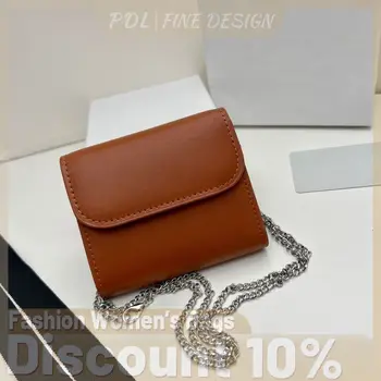 Изящна дамска чанта Луксозна рамо кожена дизайнерска чанта за карти Crossbody чанта мода проста малка дамска чанта кожен портфейл
