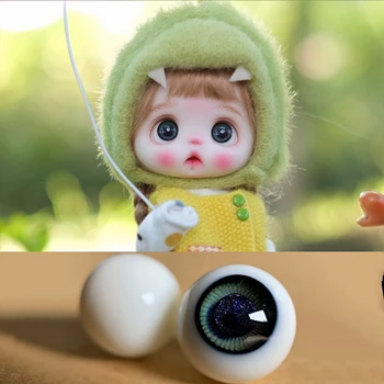 нов Ob11 бебешки стъклени очи цвят подвижна черна перла 10mm 8mmdiy симулация 8 точки BJD бебе нов продукт