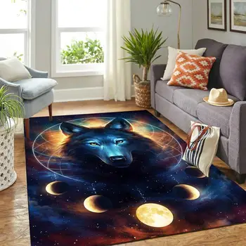 Hogar Space Universe Planet 3D Room Килим Всекидневна Голям мек спален килим за деца Момчета Тоалетна Мат Изтривалка Космат килим
