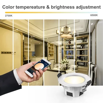 5W/9W LED Downlight Smart Colorful Bluetooth Spot LED лампа за дома Интелигентен живот Таванна светлина RGB Inteligente Indoor Downlight