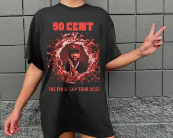 50 Cent the Final Lap Tour 2023 Тениска 50 Cent Merch The Final lap Концертна тениска Подарък за рожден ден 50 Cent 2023 Концертна тениска G