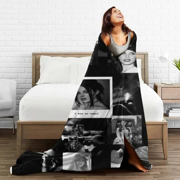 Lana Del Rey Singer Музикант Одеяла Корал руно плюшени летни многофункционални топло хвърлят одеяло за легла пътуване спално бельо