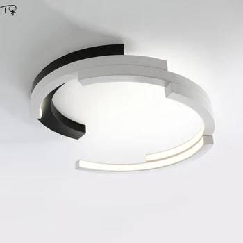 Nordic Simple Modern Circular LED Ceiling Lamp Dimmable Individual Creative Art Luminaire Living Room Restaurant Study Bedroom