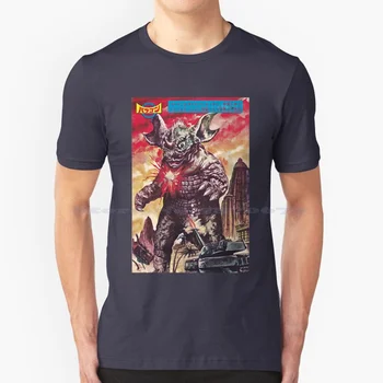Kaiju Vs Tank : Японски реколта плакат T риза 100% памук Tee чудовище реколта филм реколта ужасите филм Кинг Конг Кайджу