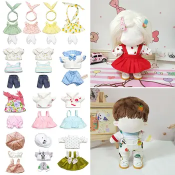 20cm кукла дрехи жартиера пола комплект за кукла рокля тениска пола костюм обличане кукли облекло аксесоари плюшени играчки